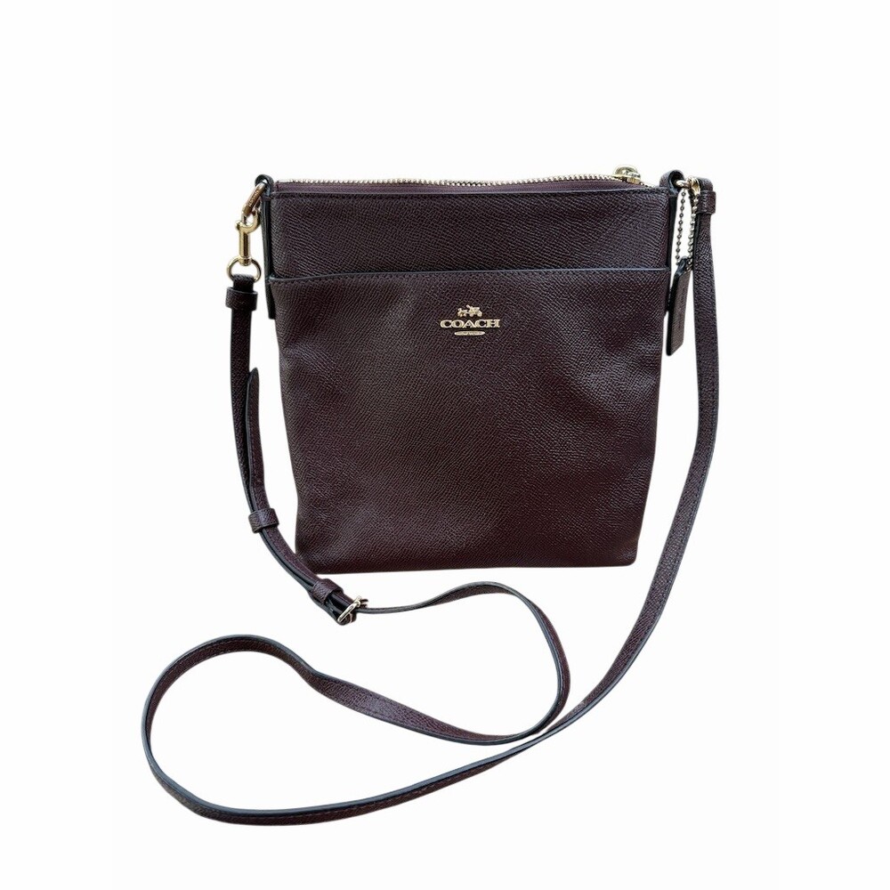 Coach Oxblood Kitt Messenger Crossbody Bag With Gold Hardware